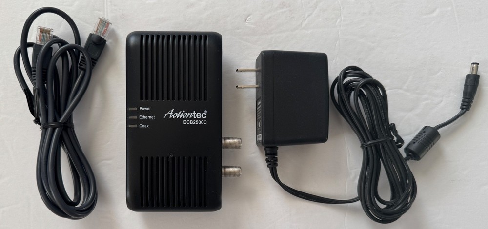 Actiontec ECB2500C Ethernet over COAX MoCA Network Adapter with Power Supply