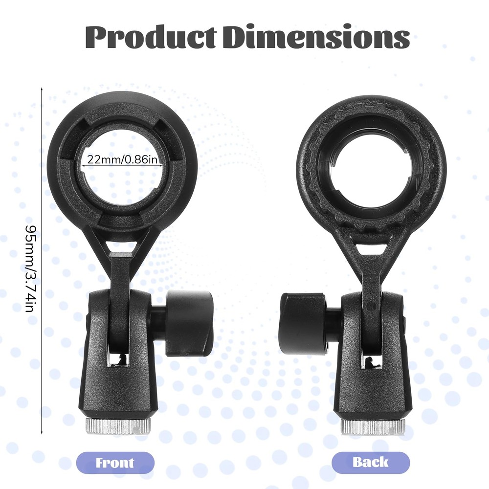 Microphone Holder for Mic Stand Condenser Mic Shock Mount Standard Interface ...