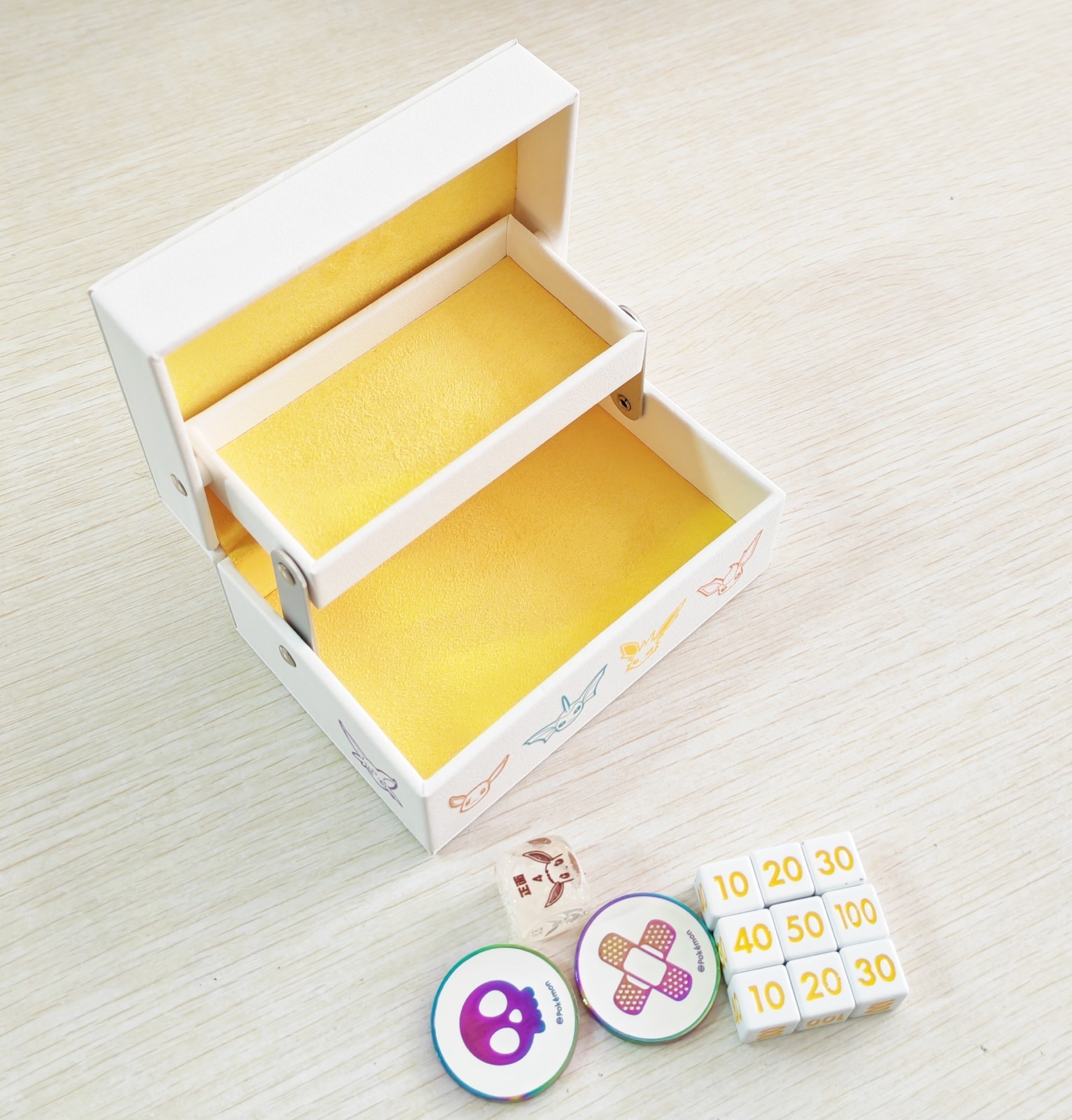 *US STOCK* Pokémon TCG Eevee Advanced Theme Dice Damage Counters with Box