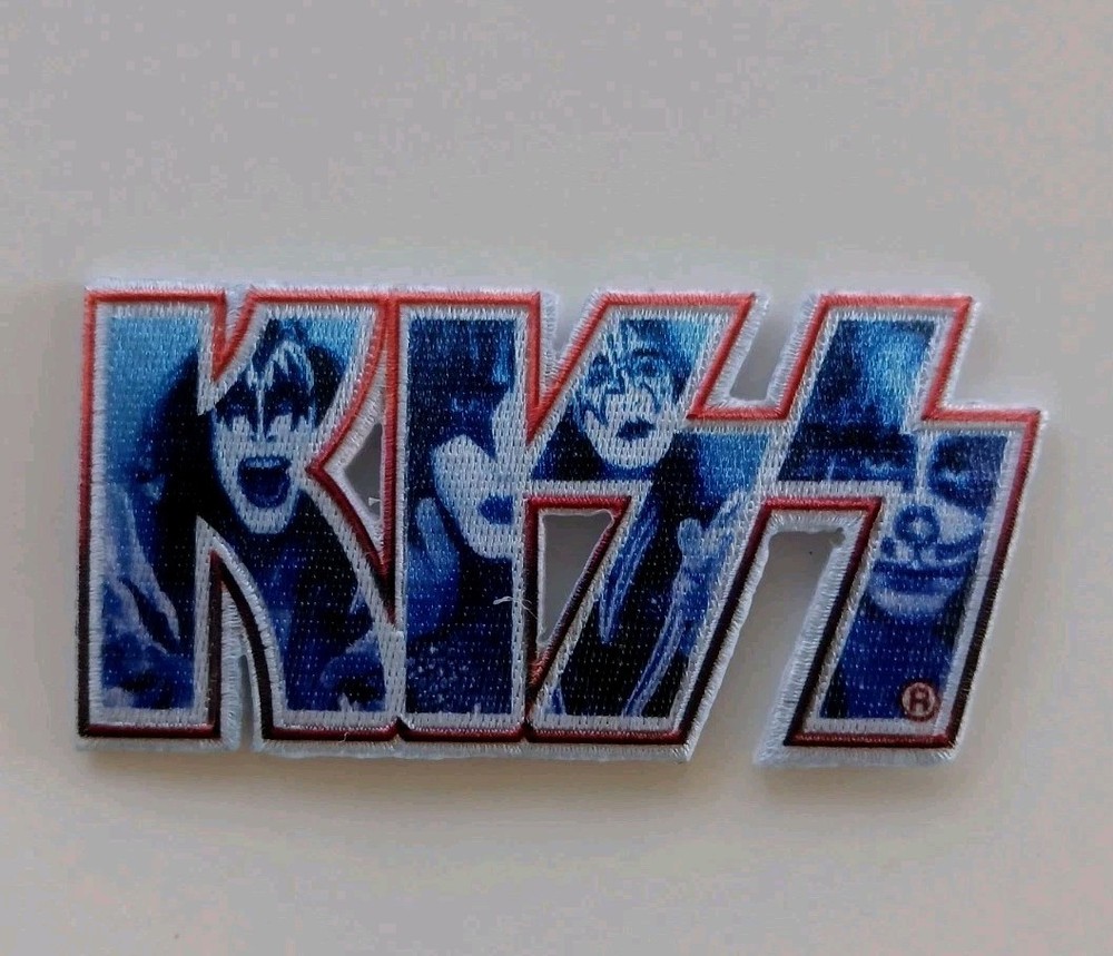 Kiss Faces Logo Patch Licensed Kiss New 4" x 2" Cool Patch