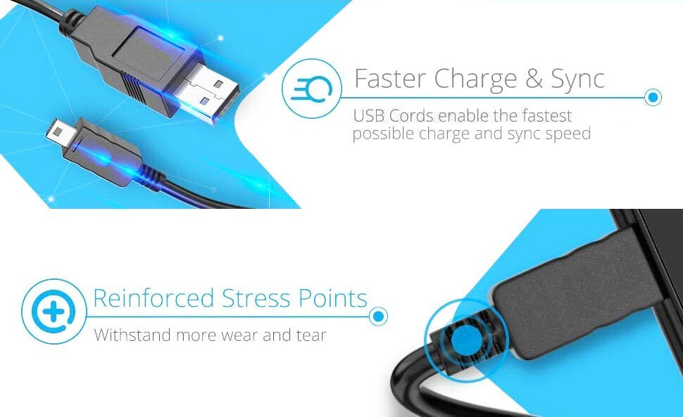 6FT USB 2.0 Data Cable for Yamaha Keyboard / Piano: PSR-E233, PSR-E243, PSR-E333