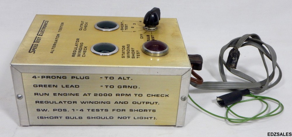 2 Speed Test Electronics Testers - Alternator / Rectifier Regulator Testing