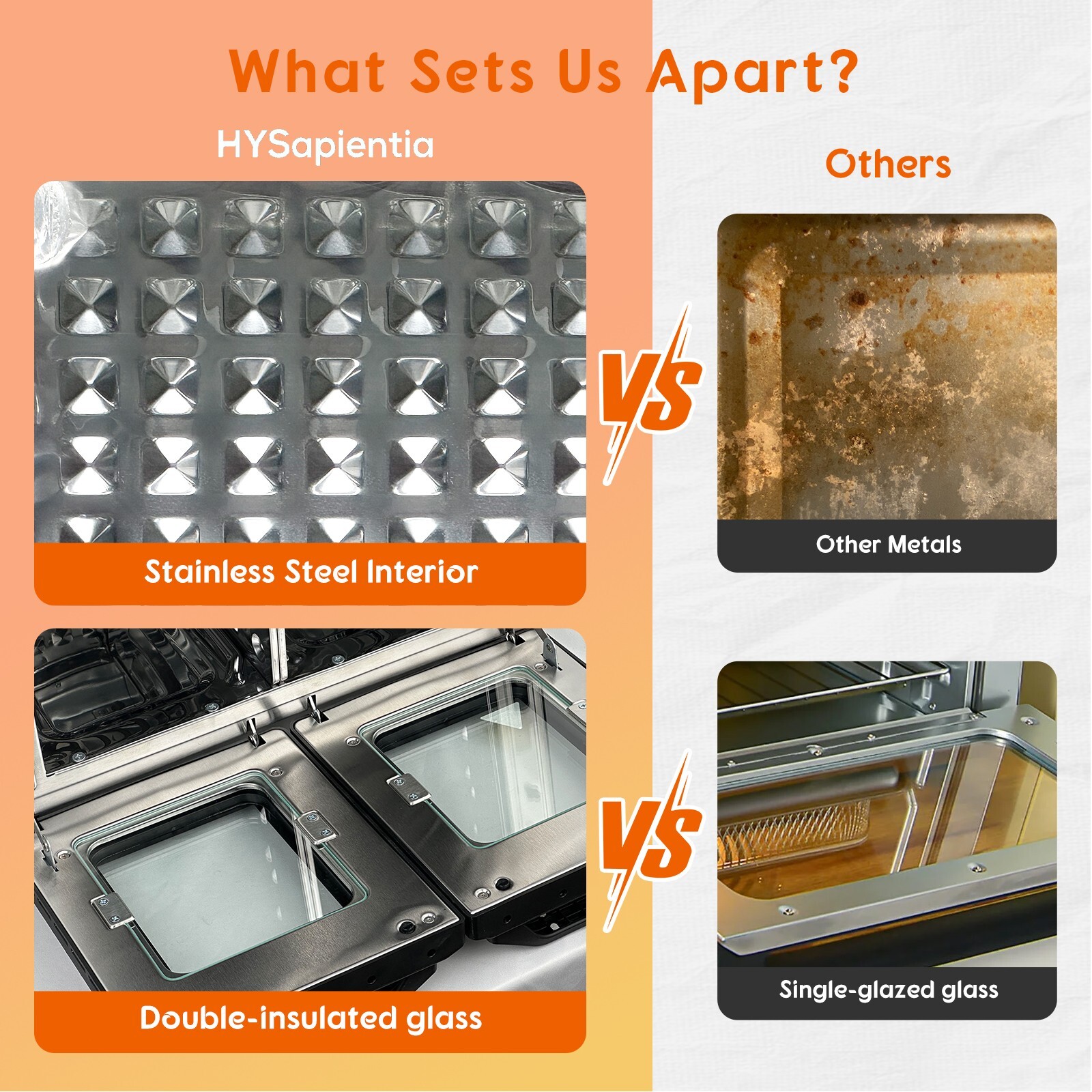 HYSapientia 24QT Dual Zone Air Fryer Oven with Rotisserie