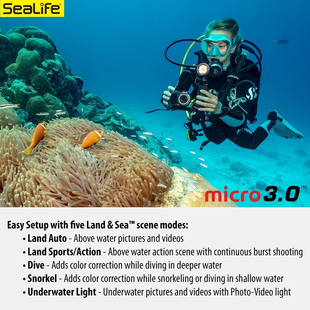 SeaLife Micro 3.0 16mp, 4K Underwater Camera