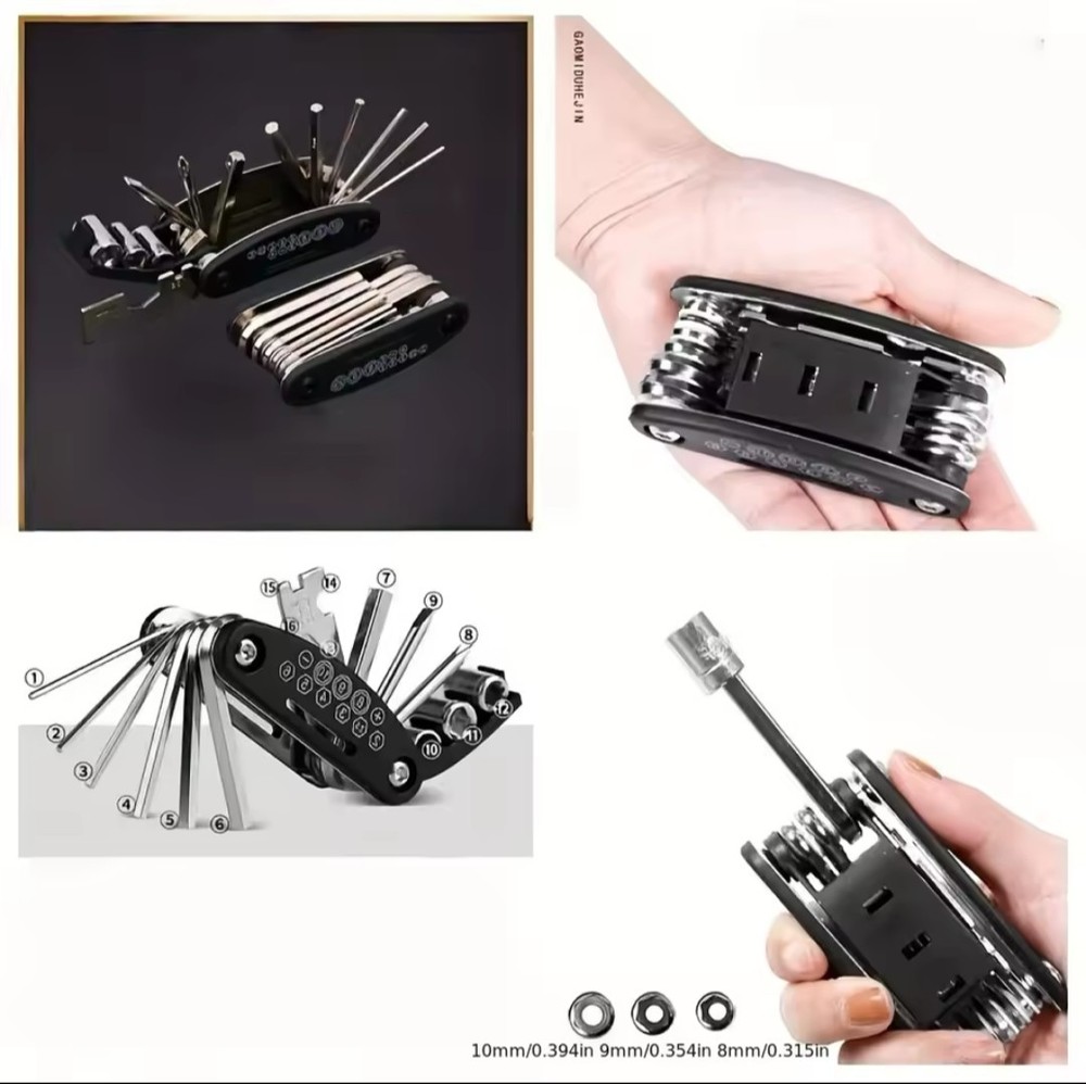 16-in-1 Socket Wrench Set, Non-Slip Rotating Head