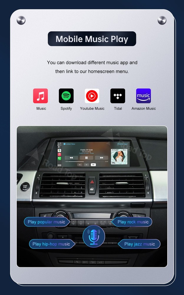 Wireless Carplay Android Auto Retrofit For BMW X5 E70 X6 E71 X1 E84 CIC 2009-15