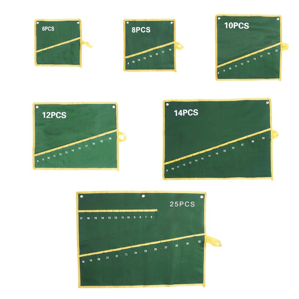 MultiPocket Wrench Organizer Pouch with Handle Durable Canvas Storage