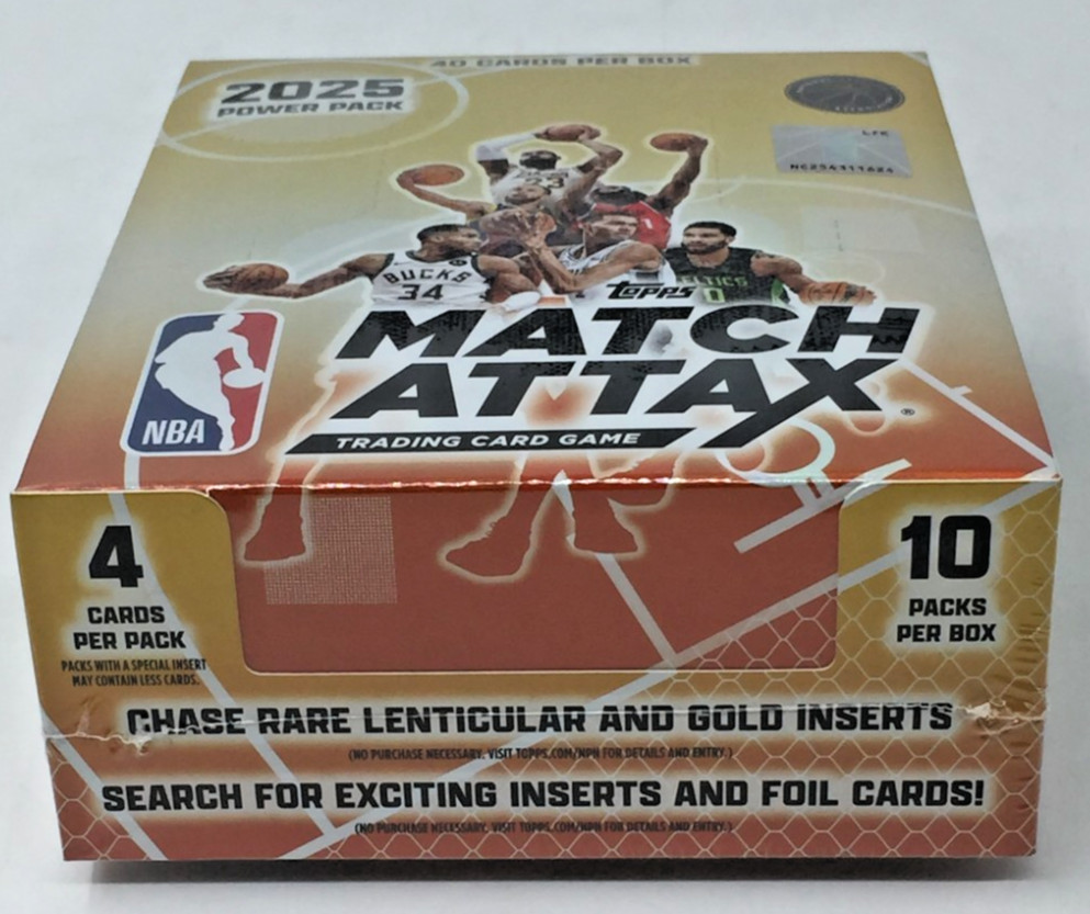 2025-26 Topps NBA Match Attax Wemby Luka Sealed Box 10 Power Packs US Seller!