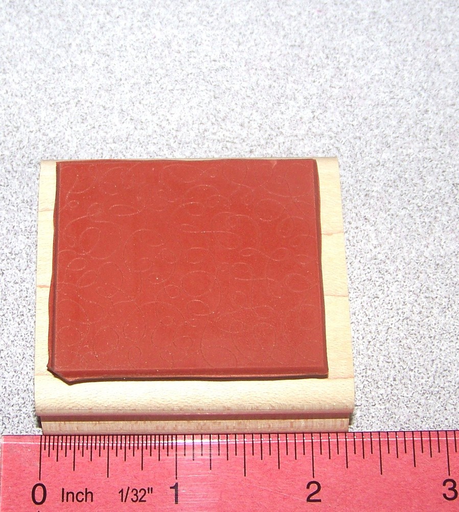 Fancy Curly Dark Solid Background Rubber Stamp Single by Stampin Up By Design