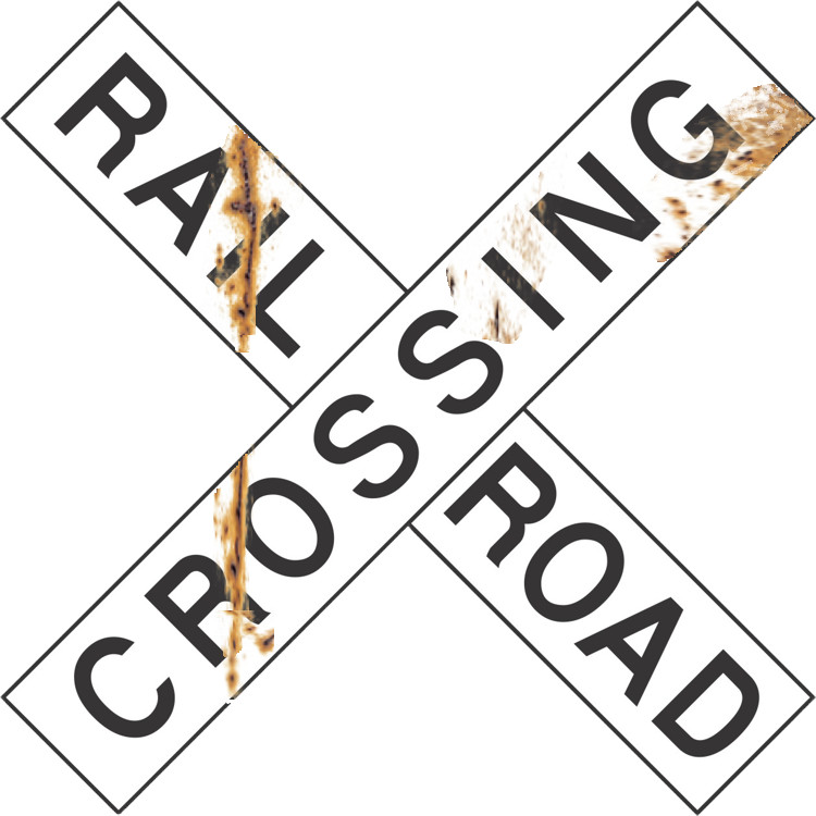 O Scale - Weathered Modern Crossbucks - 2 Pack