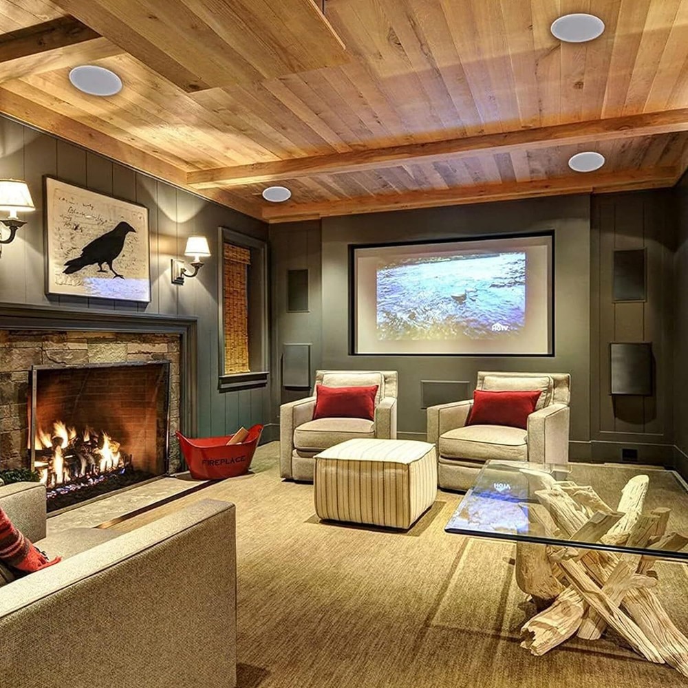 4*Herdio 6.5" Restaurant Cafe Ceiling Speaker Bluetooth Wireless Flush Mount Kit