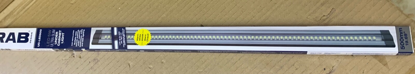 Rab UC-LED500-WW Under Cabinet Fixture 5W 500 Lumens A (120V) Warm White 088876