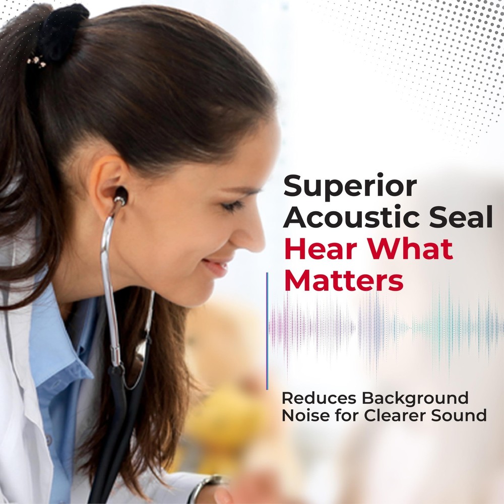 Stethoscope Replacement Ear Tips, Ear Pieces - Compatible with Littmann Steth...