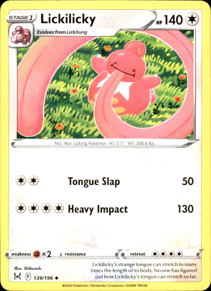 Lickilicky 139/196 Uncommon - Pokemon SWSH11: Lost Origin NM