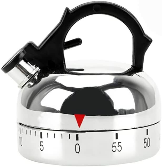Kettle Shaped Mechanical Rotating Kitchen Timer (60 Minutes Max)