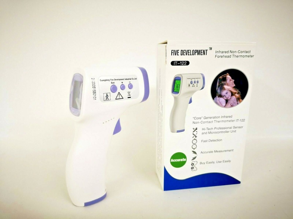 Digital LCD Infrared Thermometer Non-contact Forehead Temperature, 20-pack