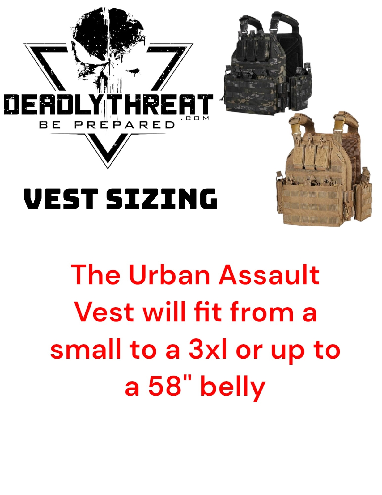 Urban Assault Black Storm Tactical Vest Plate Carrier