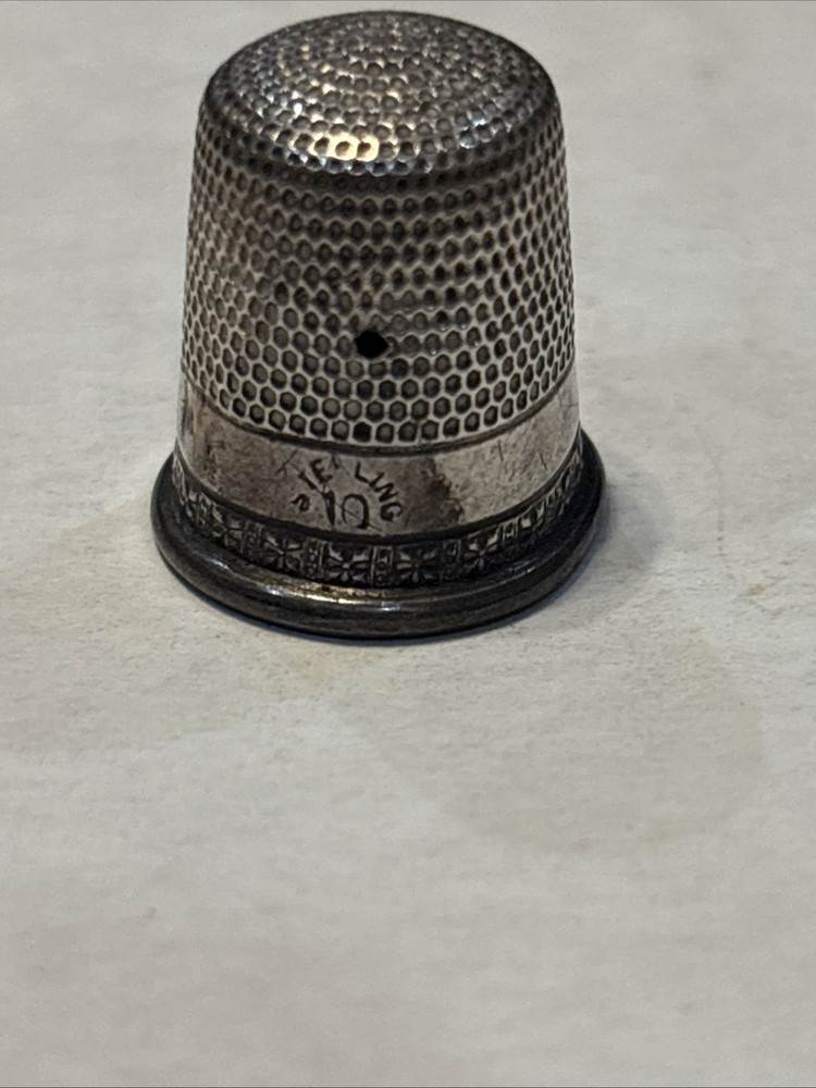 Vintage Simons Bros Sterling Silver Sewing Thimble, size 10
