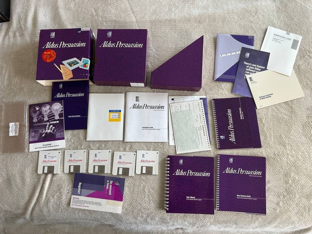 Aldus Persuasion For Macintosh 2.0 Version. Vintage Apple software