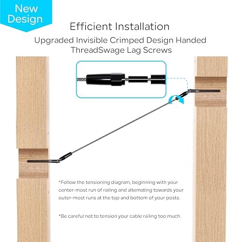 Pairs Cable Railing Kit,Invisible Crimp Fitting Cable Railing 10 Black