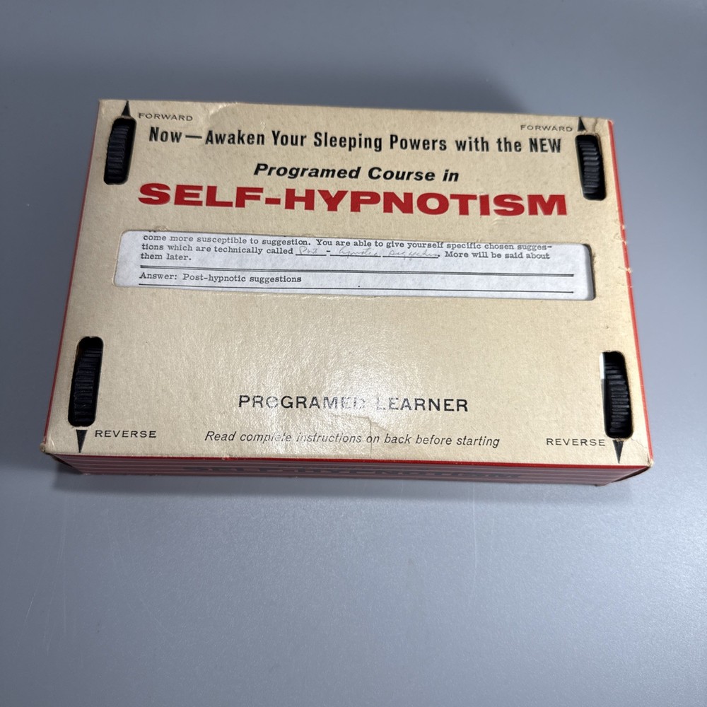 Vintage Self Hypnotism Box Programmed Learner Course - Educational Publ. NY