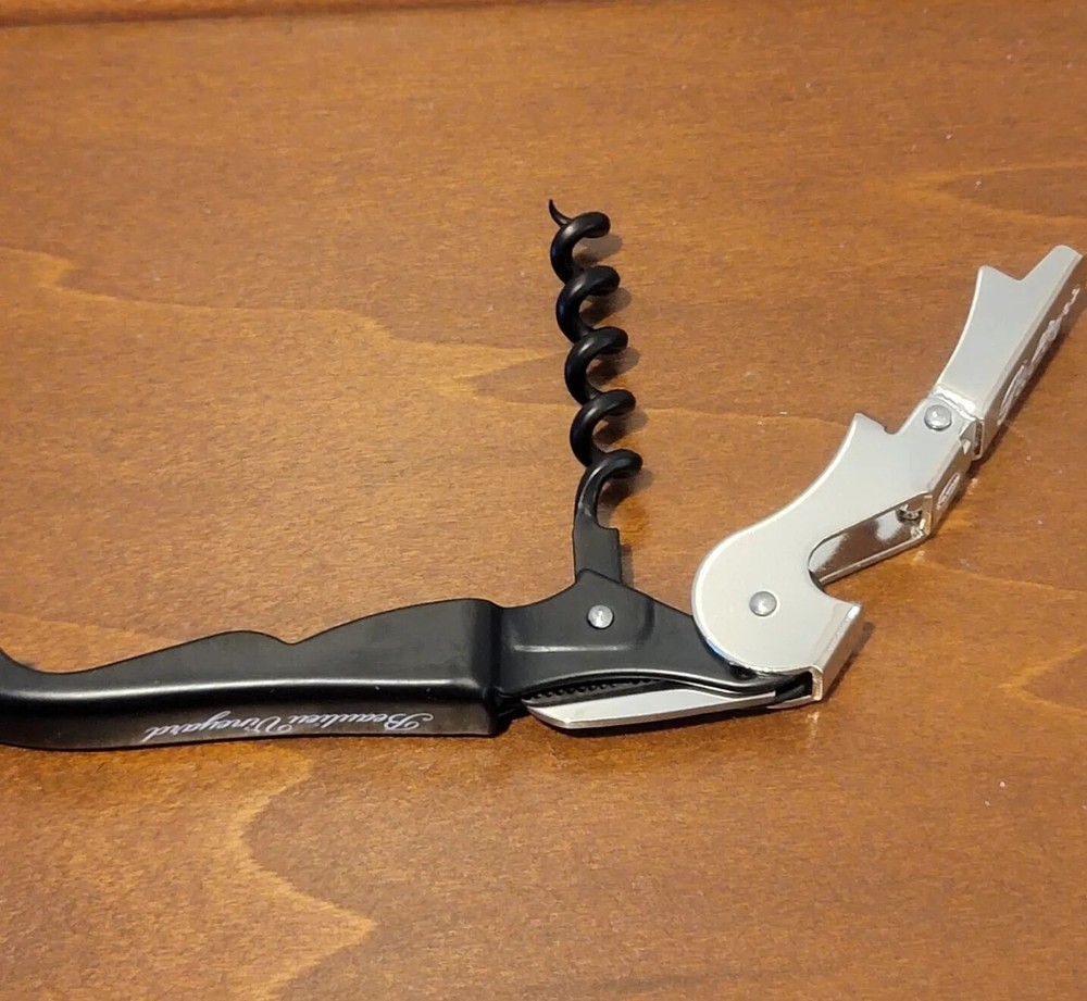 Bar Key Pulltaps Double-Hinged Corkscrew BV Beaulieu Vineyards Wine Opener