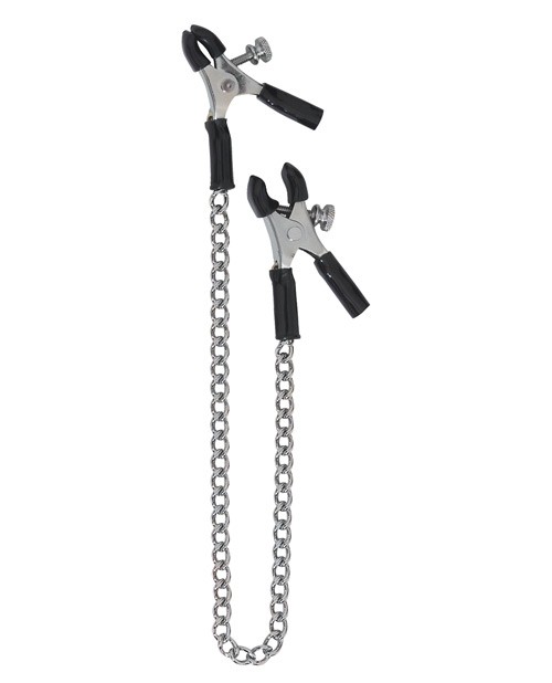 Nipple Clamps Adjustable 7.88 Inch Spartacus Silver