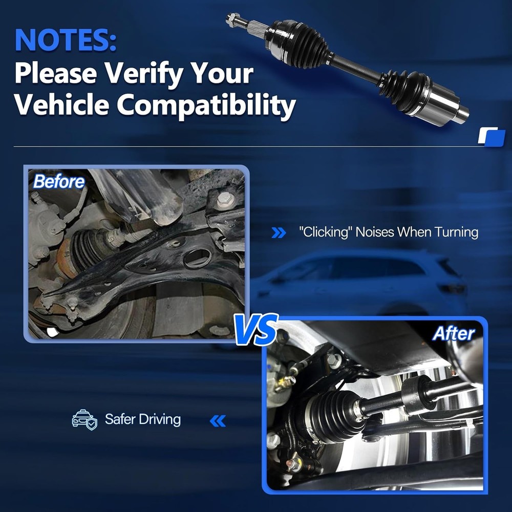 CV Axle Pair for Dodge Ram 1500 2002-2011