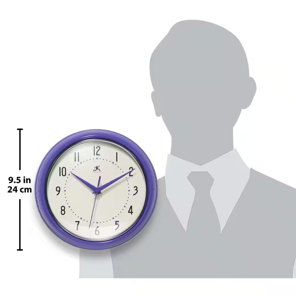 Retro round Veri Peri Wall Clock