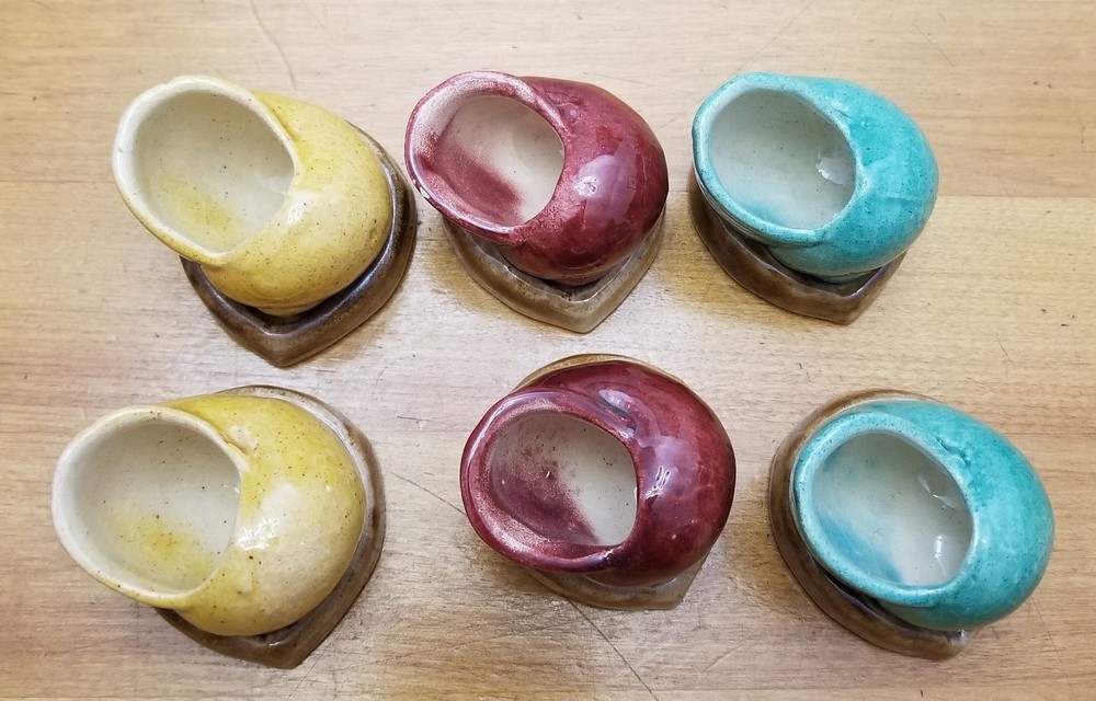Set 6 Vintage *ESCARGOT SHELLS* Hand Made Pottery
