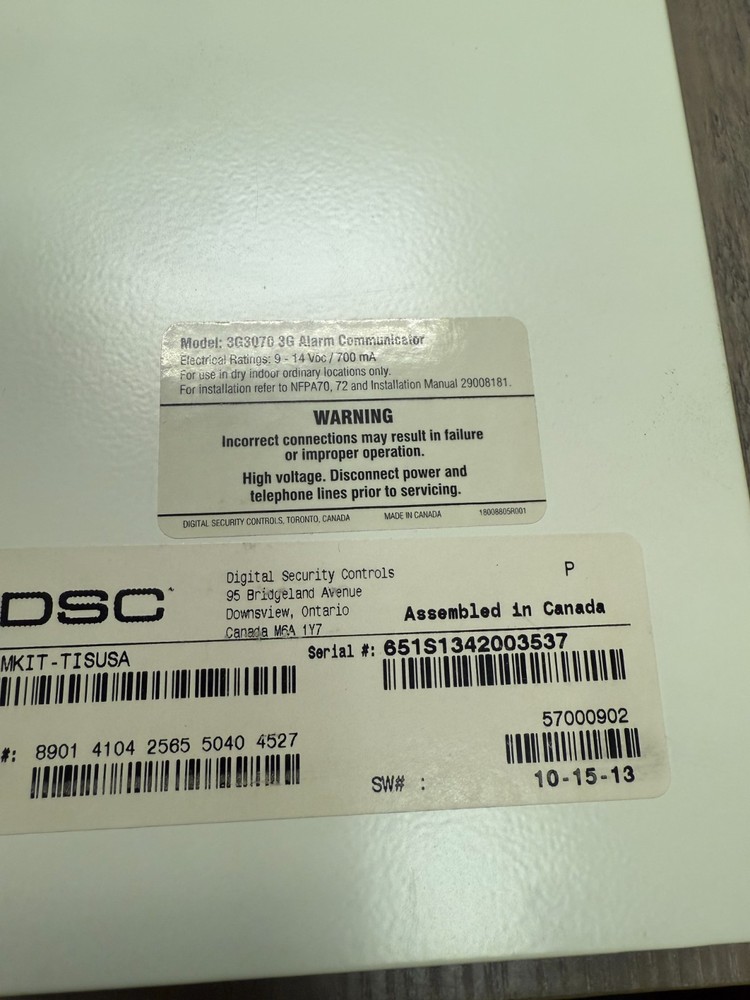 ADT DSC GS3060 GSM WIRELESS Alarm Communicator Untested