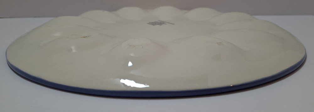 Harry & David 2008 Easter Egg/Deviled Egg Platter Ceramic Porcelain 12 Egg Beds