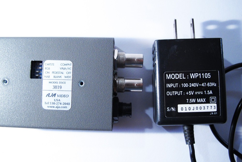 AJA D5CE SDI to Component/Composite Analog Video Decoder INCLUDES Power Supply!