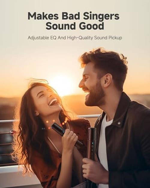 Ikarao Smart Karaoke Machine for Adults - with Lyrics Display, Assorted Sizes