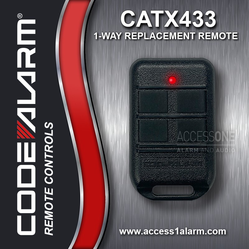 Code Alarm CATX433 1-Way 4-Button Remote Control ELVATPA PRO and Elite Series