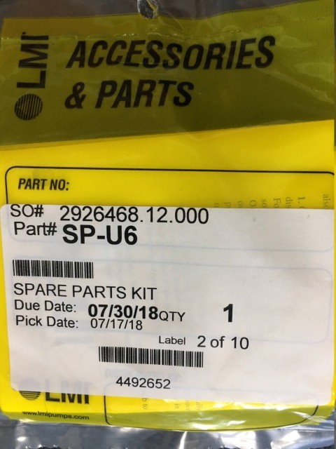 LMI SP-75HV Service Kit