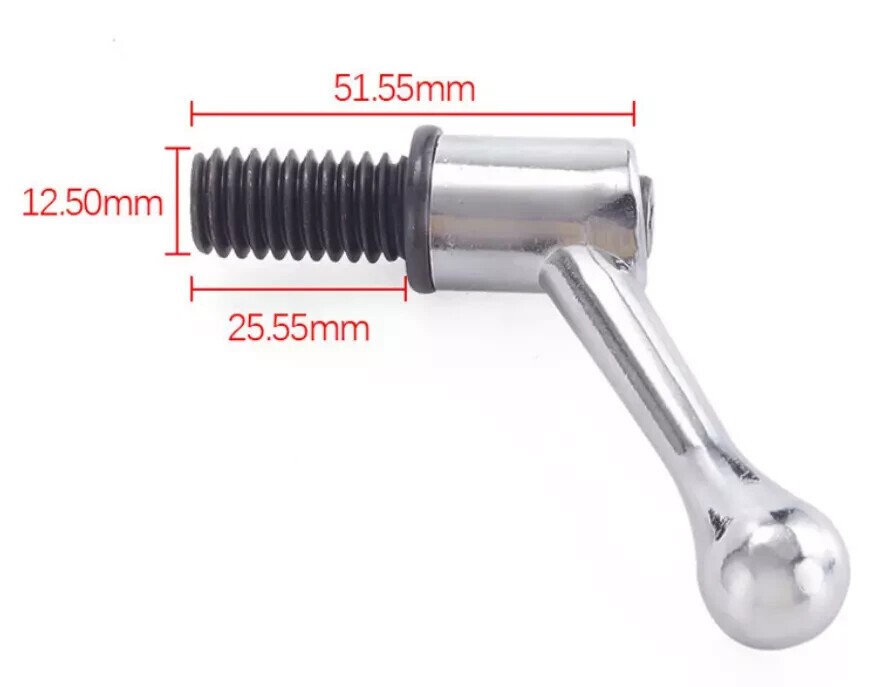 2PC Bridgeport Milling Machine Parts Head Table Lock Bolt Handle 1/2 Thread New