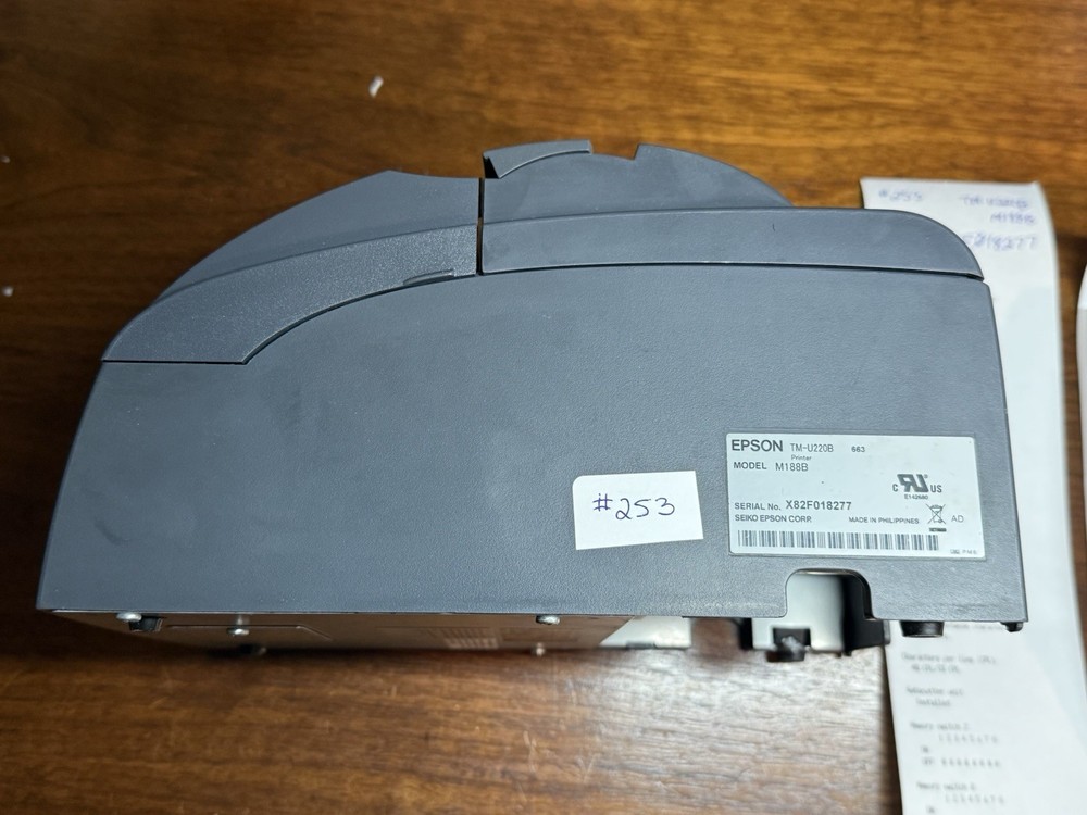 Epson TM-U220B M188b Kitchen Impact printer, Ethernet E04 r12 mPOS #253