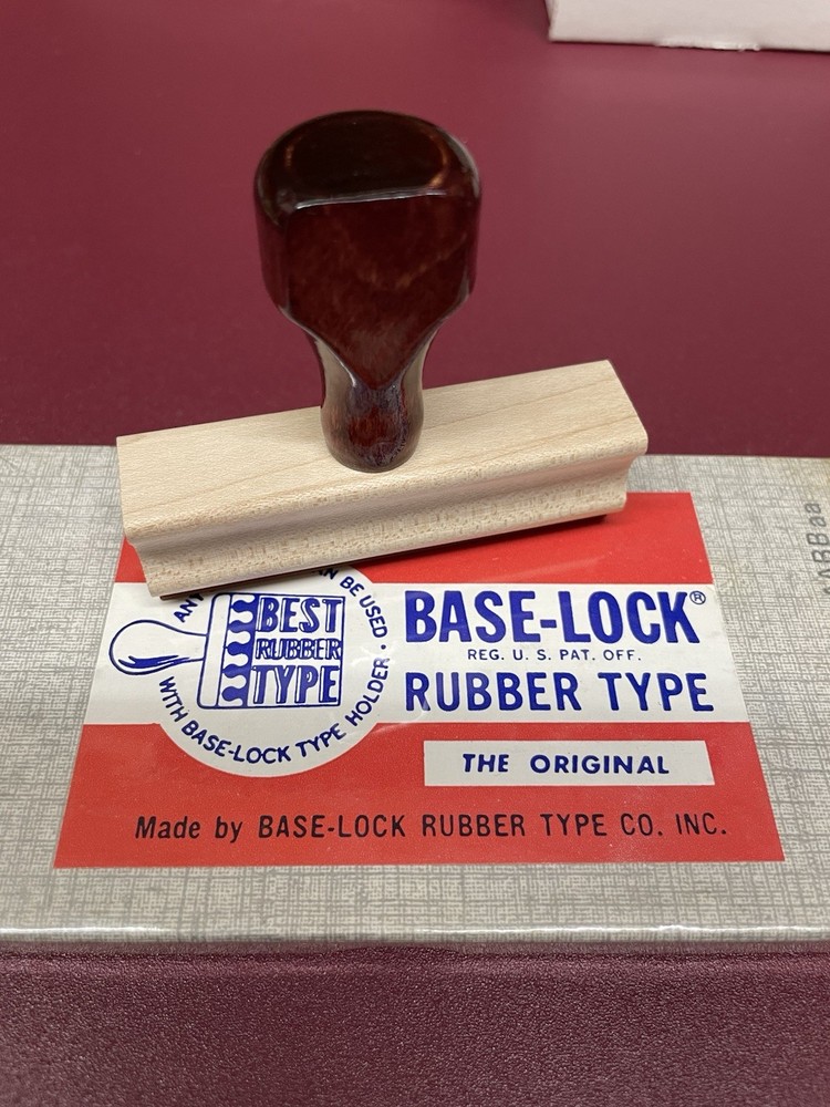 Ribbed Rubber Type Font T11  Printing Type, Includes Mount Handle, 9/64"