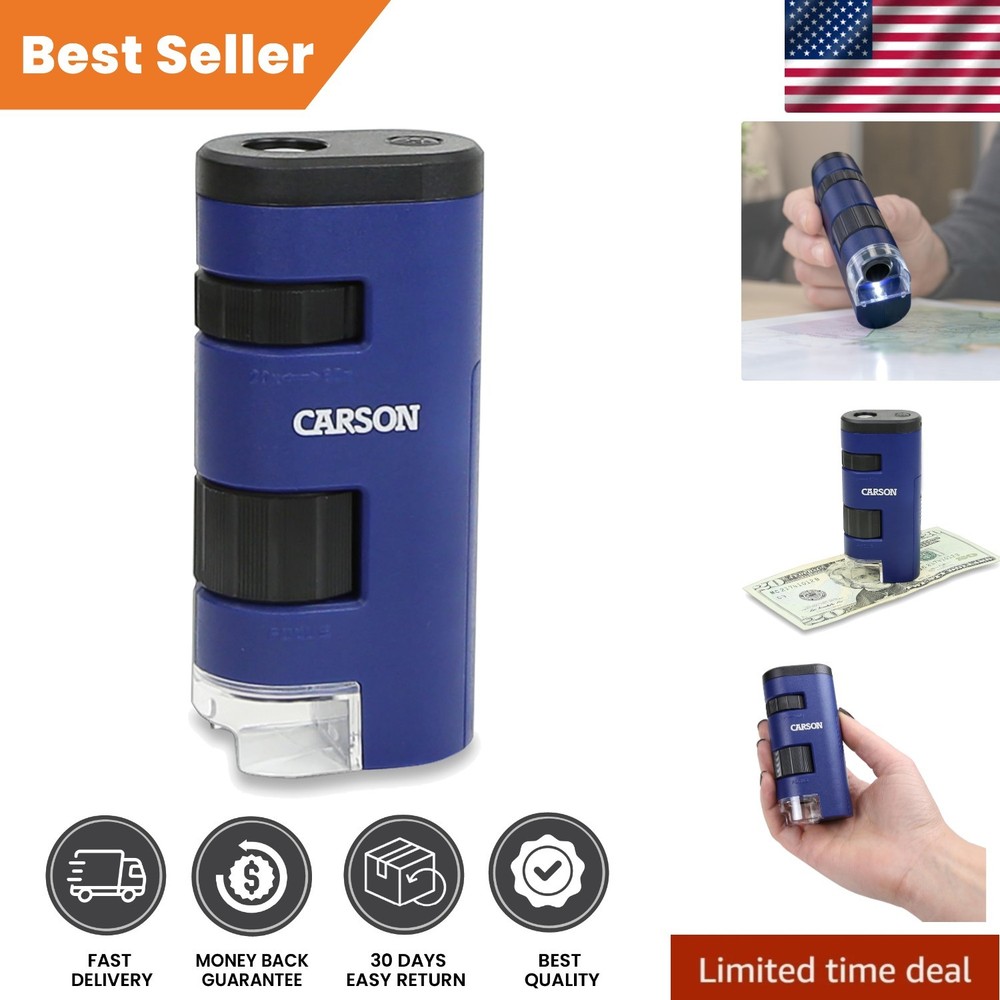 Compact 20x-60x Pocket Microscope with LED - Gateway to Scientific Discovery