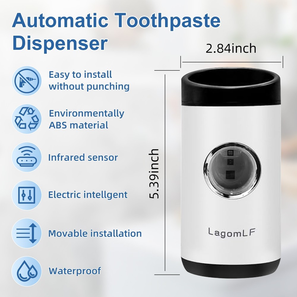 Automatic Toothpaste Dispenser Wall Mounted Holder Squeezer Bathroom Toilet