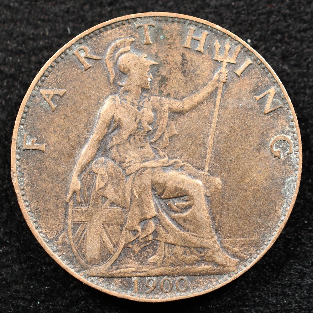 Great Britain 1 Farthing 1900, Coin, Inv#D412
