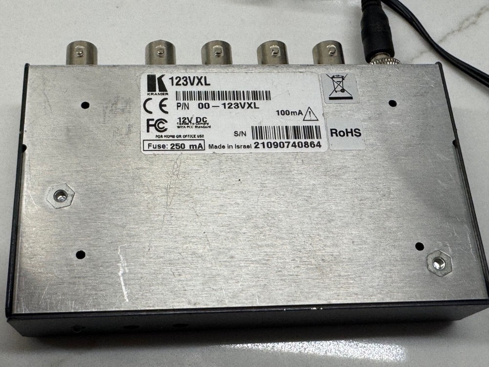 Kramer Tools 123VXL Differential Video Line Amplifier w/ Pwer Supply