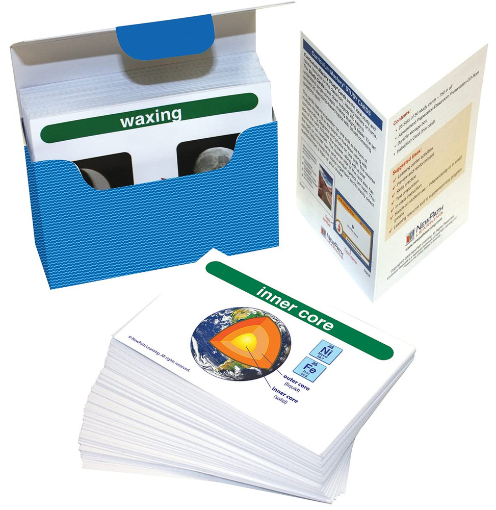- 44-6018 Earth Science Vocabulary Builder Flash Card Set, Middle School Medium