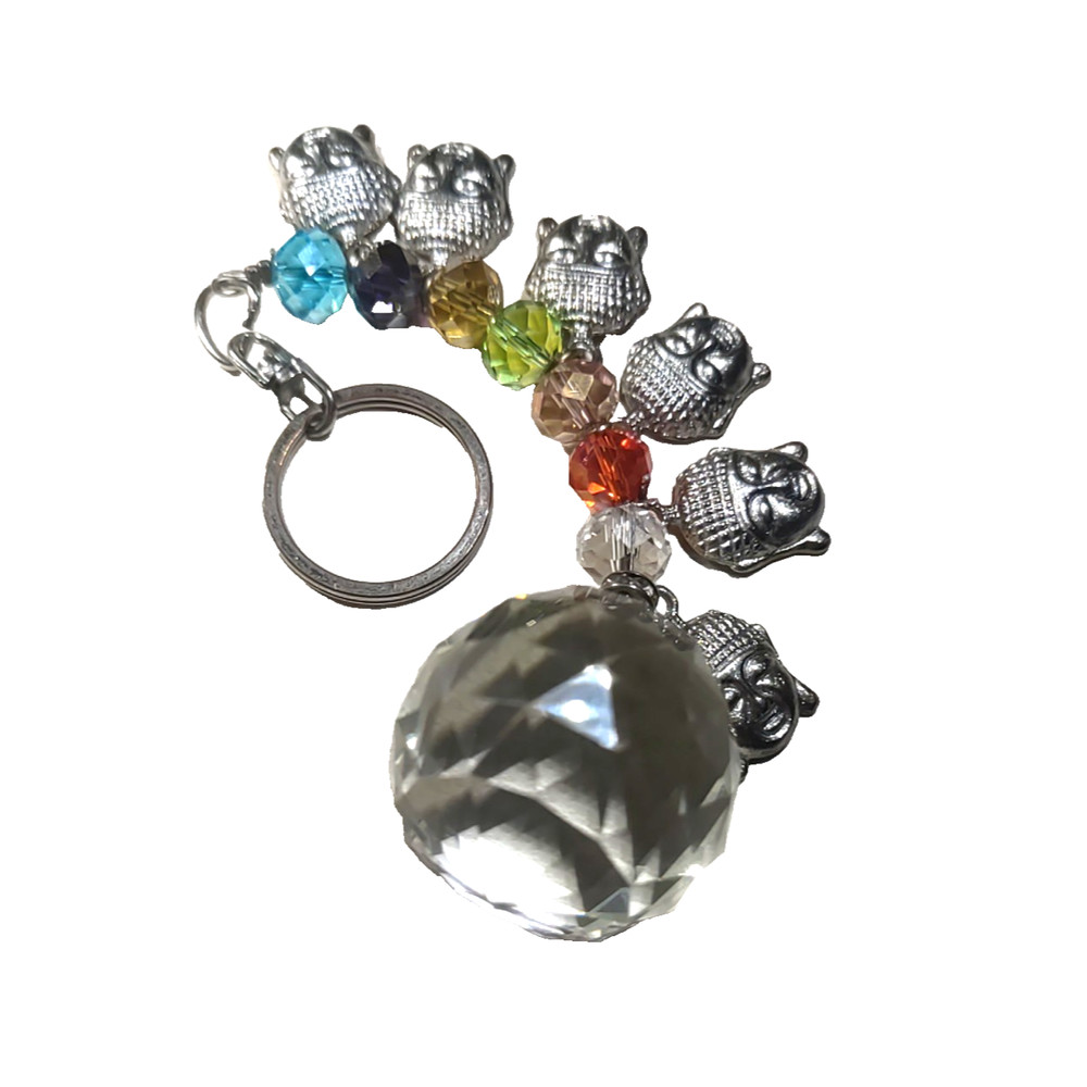 Buddha Bead Ball Charm Keychain