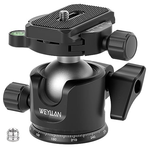 Low Profile Ball Head 36mm Metal Panoramic Camera Mount with Quick Release Plate