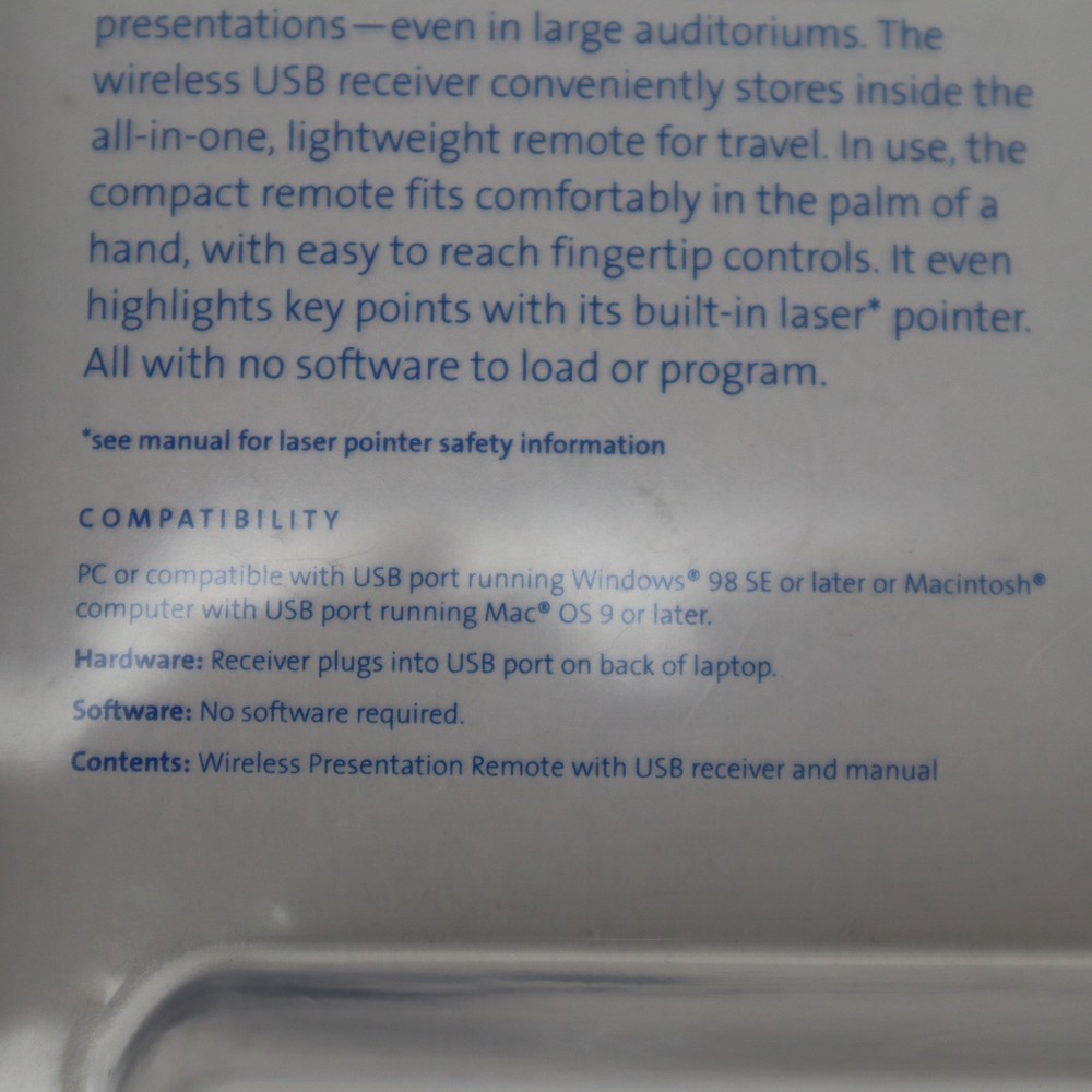 Kensington Pocket Presenter W/Laser Pointer & Remote 50ft. Range School 33062A