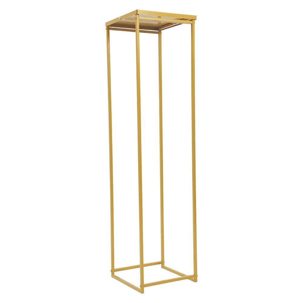 100*25*25cm Rectangular Flower Display Rack, Geometric Flower Stand Gold