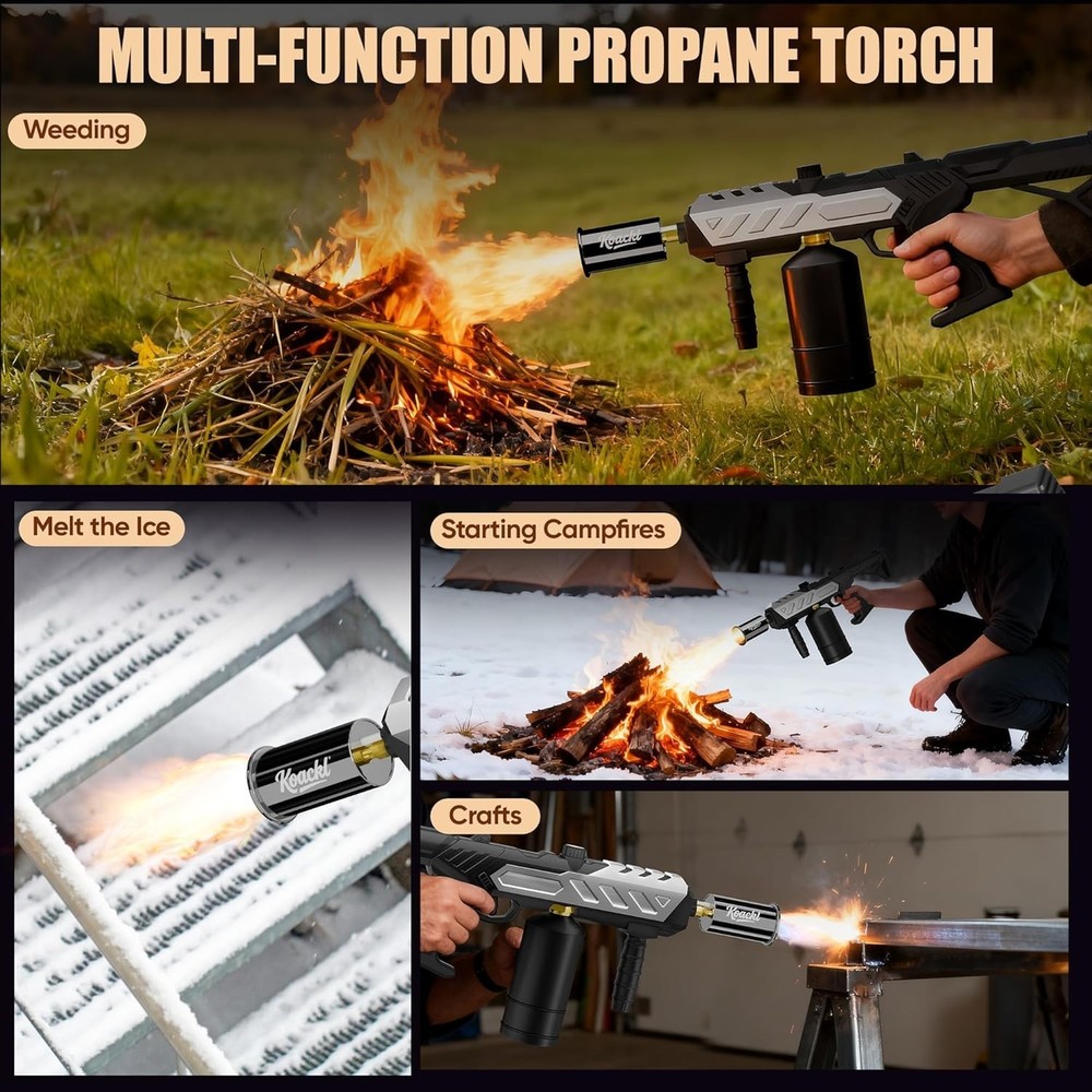Ergonomic Kitchen Torch with Adjustable Flame - Perfect for Grill Masters & More
