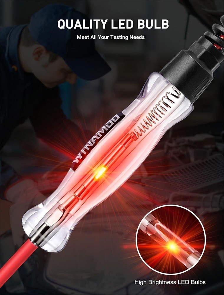 Versatile LED Electrical Tester for Automotive Circuits – 6-24V Testing Range